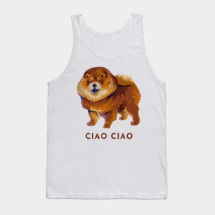 Cute Modern Chow Chow Dog Doggo Puppy - Ciao Ciao Italian Pun Tank Top